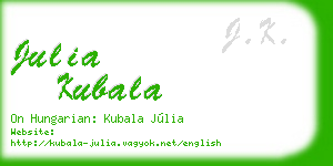 julia kubala business card